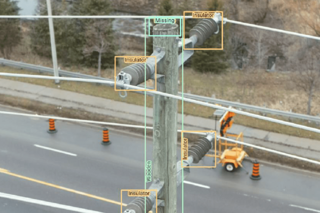 Close up of street pole