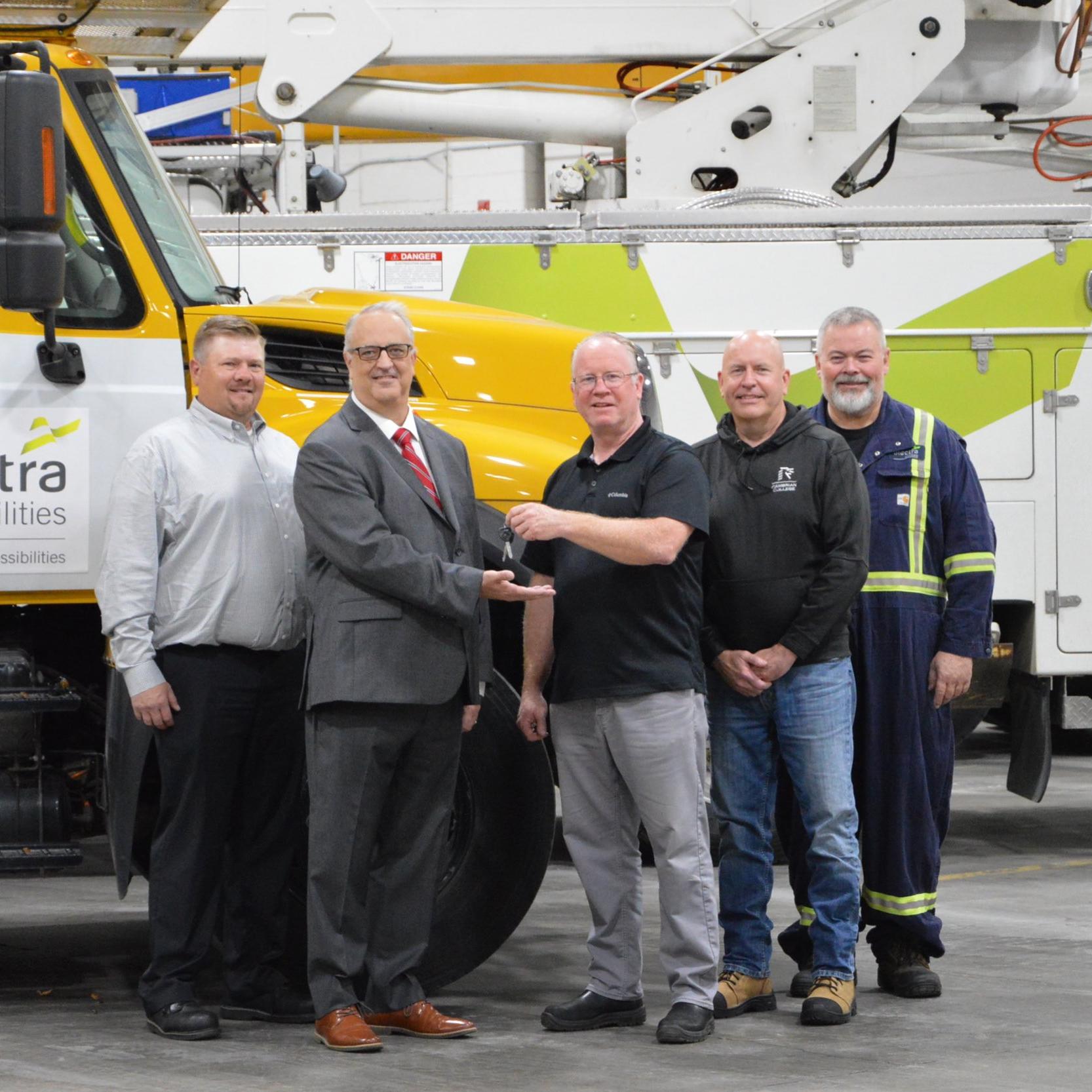 Cambrian College Powerline program gets a bucket truck donation from Alectra